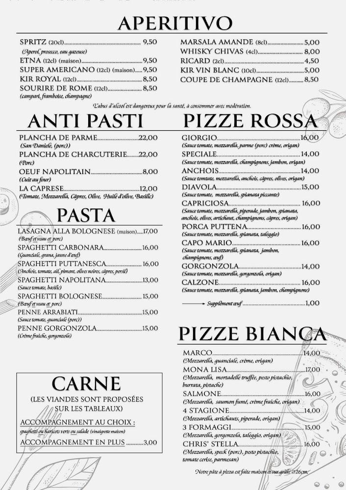 Chez Mario - Menu Image 1
